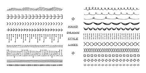 手描きの飾り罫のセット