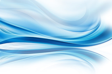 Design trendy element. Blue modern bright waves art. Blurred pattern effect background. Abstract creative graphic illustration. Decorative business concept.