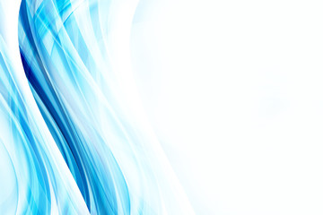 Design trendy element. Blue modern bright waves art. Blurred pattern effect background. Abstract creative graphic illustration. Decorative business concept.