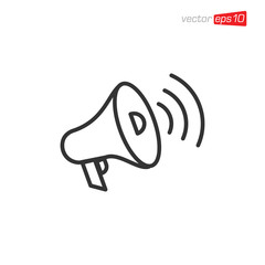 Megaphone Icon Design Vector Template