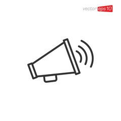 Megaphone Icon Design Vector Template