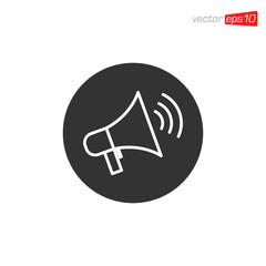 Megaphone Icon Design Vector Template