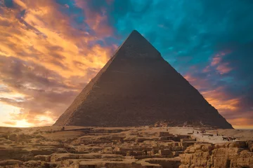Foto op Canvas  pyramids of Giza, in Egypt. © Aliaksei