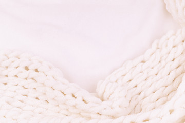 Pink plaid. Copy space. Flat lay, top view