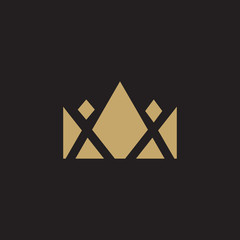 Luxury crown icon logo design vector template