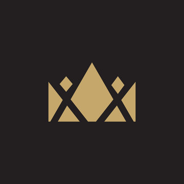 Luxury crown icon logo design vector template