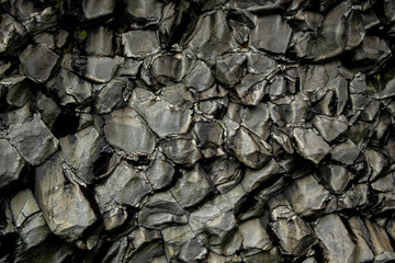 Basaltsäulen auf Island, langsam eruptierte Lava aus dem Erdmantel
