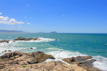 Fototapeta na wymiar Southern beaches of Florianópolis island, Santa Catarina, Brazil