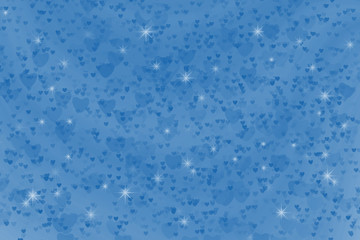 light blue heart star rainbow bubble and light heart abstract