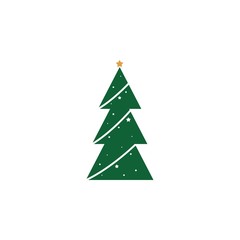 Christmas tree logo ilustration vector design