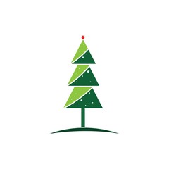 Christmas tree logo ilustration vector design