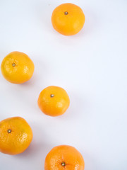 Oranges isolated on white background