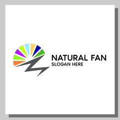 natural fan logo, can be used for website and company logos