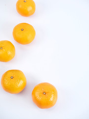 Oranges isolated on white background