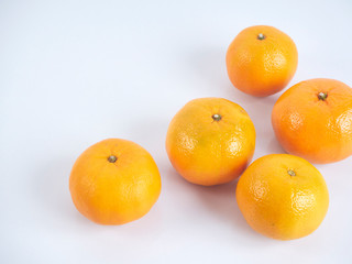Oranges isolated on white background