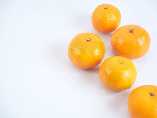 Oranges isolated on white background