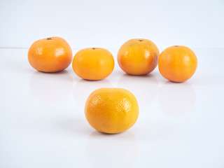 Oranges isolated on white background