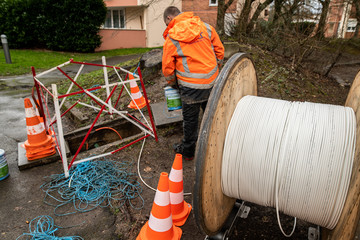 Installation de la fibre optique