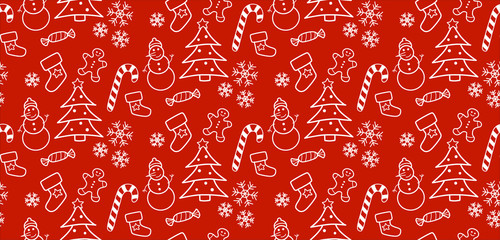 Сhristmas Seamless Pattern Vector Art