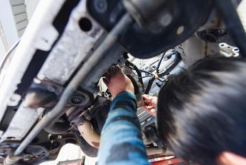 Obraz premium 自動車の整備・メンテナンス