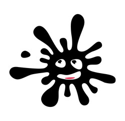 Funny blot. Vector illustration sticker