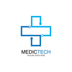 Fototapeta premium Medical technology logo design vector