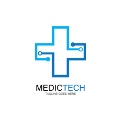 Medical technology logo design vector