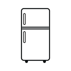 refrigerator in the kitchen