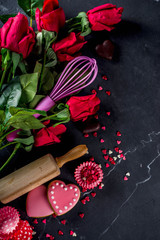 Valentine day baking background