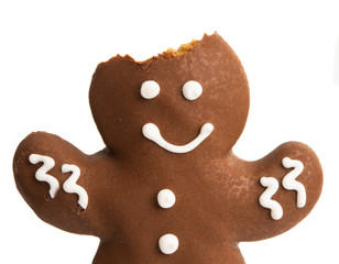 ginger man in chocolate isolated