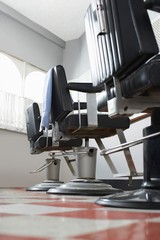 Barber's Chairs In Hair Salon