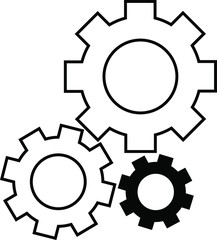 illustration vector icon of setting