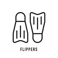 Flippers icon. Vector sign