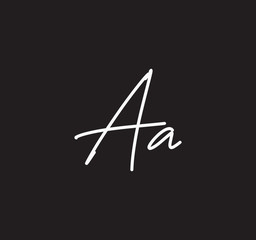 Alphabet Signature Style Letter Handwritten Calligraphy