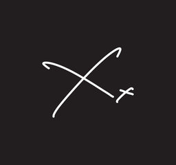 Alphabet Signature Style Letter Handwritten Calligraphy