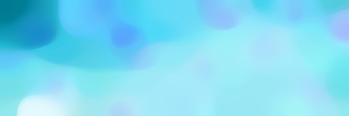 blurred bokeh horizontal background with baby blue, pale turquoise and light sea green colors space for text or image