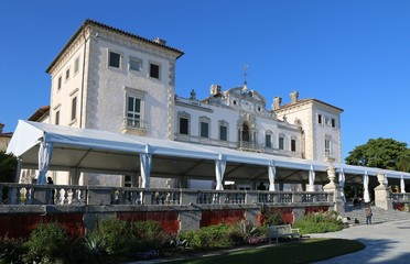  miami, florida, usa, Vizcaya Museum & Gardens, palace, architecture, water, building, historic, 