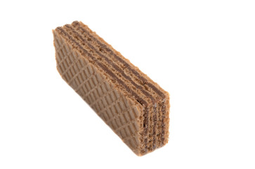 chocolate waffles isolated