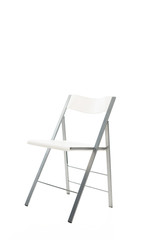White modern chair isolated on white