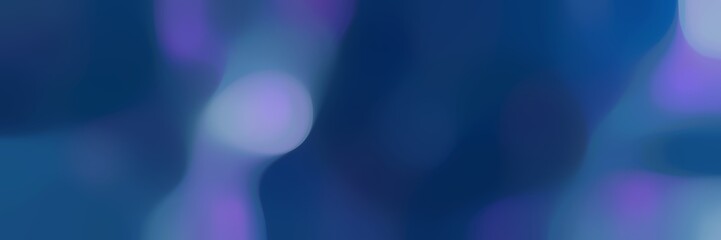 blurred bokeh horizontal background with midnight blue, slate blue and steel blue colors and space for text