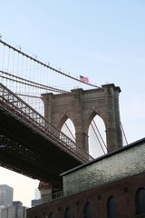 brooklyn bridge in new york, manhattan, architecture, new york, city, brooklyn bridge, usa, nyc, landmark, new york city, transportation, 