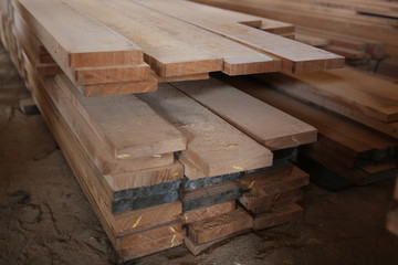 Wood factory workshop sawmill bangkirai production indonesia