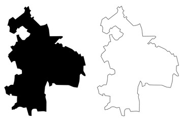 Singerei District (Republic of Moldova, Administrative divisions of Moldova) map vector illustration, scribble sketch Singerei map