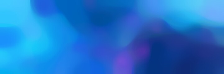 soft blurred horizontal background with strong blue, midnight blue and dodger blue colors and free text space