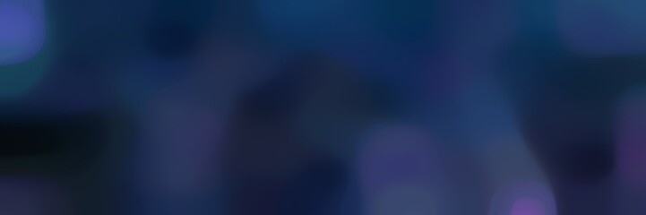 blurred bokeh horizontal background with very dark blue, black and dark slate blue colors and space for text