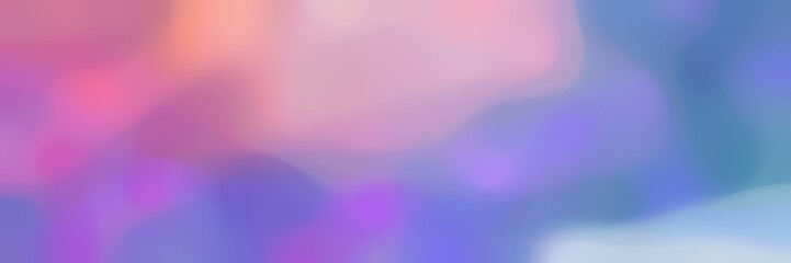 blurred horizontal background with medium purple, pastel magenta and steel blue colors and free text space