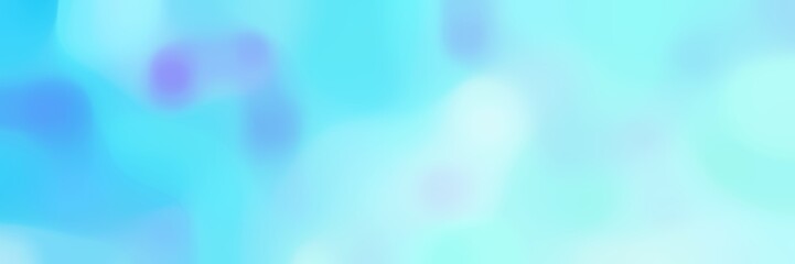 soft blurred horizontal background with pale turquoise, medium turquoise and light sky blue colors and space for text