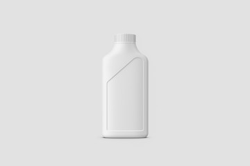Household chemical blank plastic Bottle Mock up on light gray background. Liquid detergent or soap.3D rendering