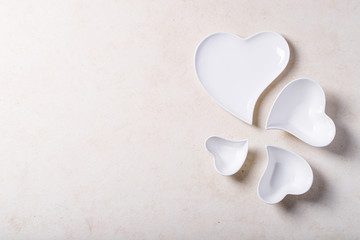 Obraz premium Saint valentine's day ceramic plates
