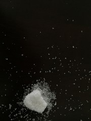 sugar falling in super slow motion